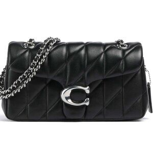 NWT ✅ COACH Tabby Shoulder Bag 26 With Pillow Quilting CP150 BLACK / SILVER⭐️NWT